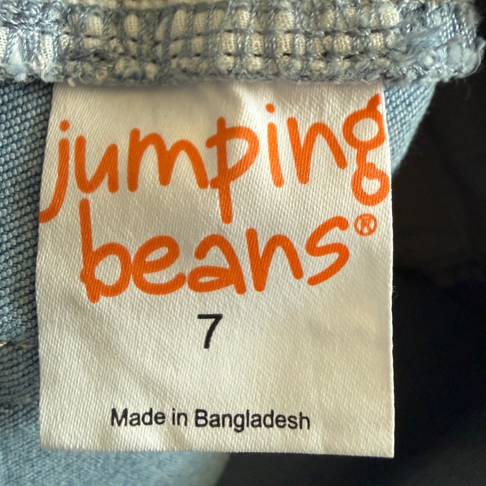 Jumping Beans Girls Size 7 Butterfly Print Flare Jeans Blue Stretch Denim - Picture 6 of 7